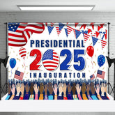 Lofaris Flag Cheers Presidential 2025 Inauguration Backdrop